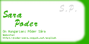 sara poder business card